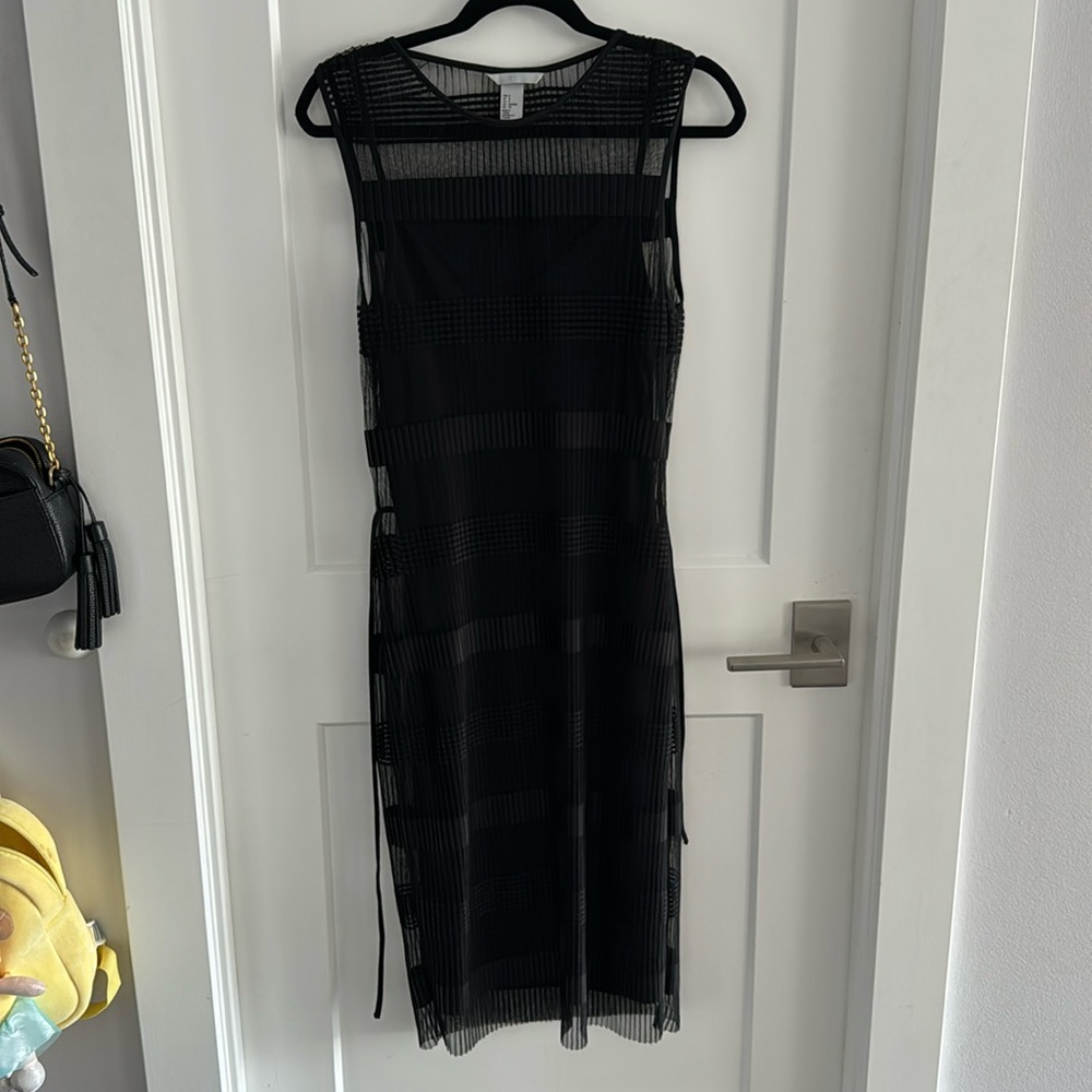 Black midi dress